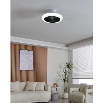Eglo mit Takfläkt med belysning LED Svart, Vit, Fjärrkontroll