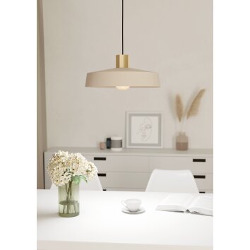 Eglo VALDIOLA Pendellampa Mässing, Sandfärgad