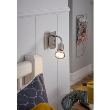 Eglo EGLO Utomhuslampa med uttag LED Krom, Nickel matt