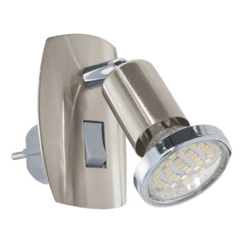Eglo EGLO Utomhuslampa med uttag LED Krom, Nickel matt