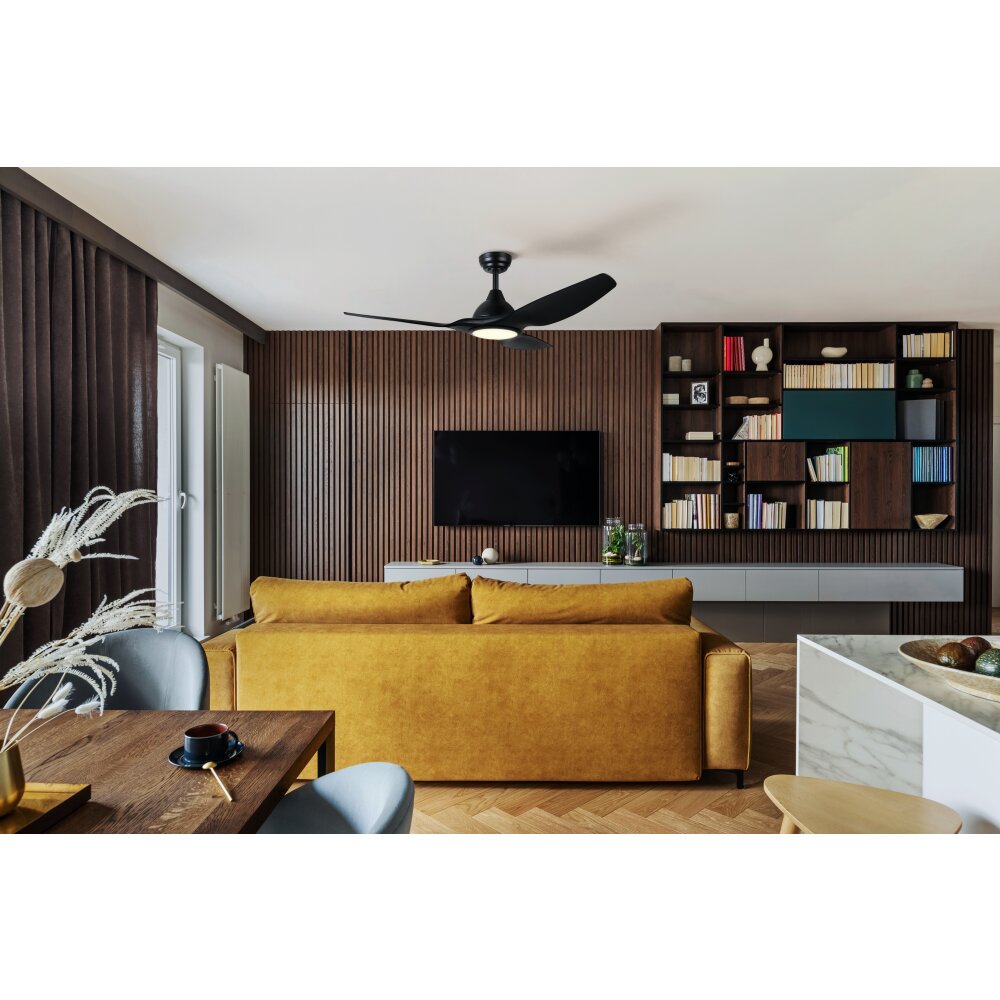 Eglo TUNITAS Takfläkt med belysning LED Svart, Fjärrkontroll, Färgväxlare main product photo