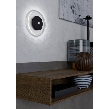 Eglo TREPELLA Vägglampa LED Svart, Rörelsedetektor, Fjärrkontroll, Färgväxlare
