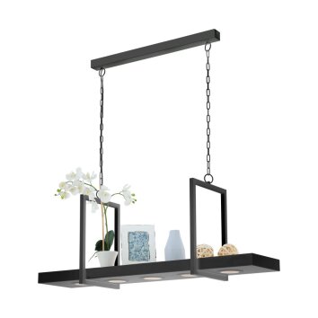 Eglo Pendellampa LED Svart, 6-ljuskällor, Fjärrkontroll, Färgväxlare Eglo Pendellampa LED Svart, 6-ljuskällor, Fjärrkontroll, Färgväxlare