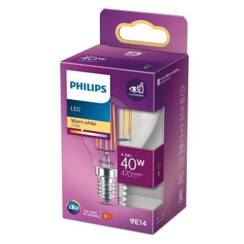 Philips Lampor E14 4.3 Watt varmvit 470 Lumen