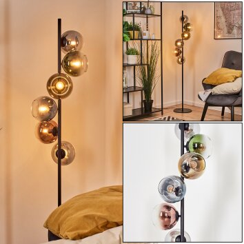Koyoto kullampa, Golvlampa Blå, Krom, Guld, Grön, Klart, Kopparfärg, Rökfärger, 6-ljuskällor
