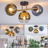 Koyoto Taklampa, kullampa Guld, Svart, 3-ljuskällor