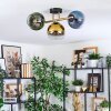 Koyoto Taklampa, kullampa Guld, Svart, 3-ljuskällor