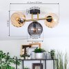 Koyoto Taklampa, kullampa Guld, Svart, 3-ljuskällor