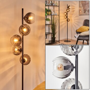 Koyoto kullampa, Golvlampa Klart, Rökfärger, 5-ljuskällor