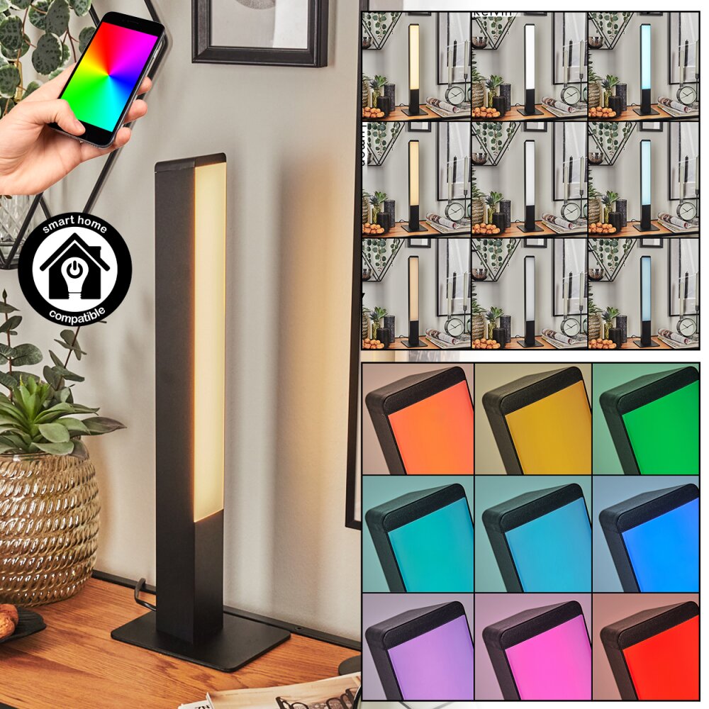 Delan Bordslampa LED Svart, 1-ljuskällor, Färgväxlare main product photo