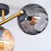 Koyoto Taklampa, kullampa Guld, Svart, 3-ljuskällor