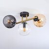 Koyoto Taklampa, kullampa Guld, Svart, 3-ljuskällor