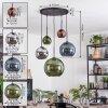 Koyoto Pendellampa, kullampa, Pendelbelysning Blå, Krom, Grön, Kopparfärg, Rökfärger, 5-ljuskällor