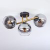 Koyoto Taklampa, kullampa Guld, Svart, 3-ljuskällor