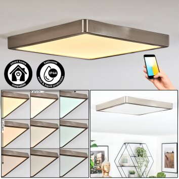 Finsrud badrumslampa, Taklampa, Panel LED Nickel matt, 1-ljuskällor Finsrud badrumslampa, Taklampa, Panel LED Nickel matt, 1-ljuskällor