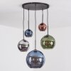Koyoto Pendellampa, kullampa, Pendelbelysning Blå, Krom, Grön, Kopparfärg, Rökfärger, 5-ljuskällor