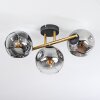 Ripoll Taklampa, kullampa Guld, Svart, 3-ljuskällor