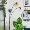 Koyoto kullampa, Golvlampa Amber, Krom, Klart, Rökfärger, 3-ljuskällor