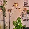 Koyoto kullampa, Golvlampa Amber, Krom, Klart, Rökfärger, 3-ljuskällor