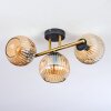 Ripoll Taklampa, kullampa Guld, Svart, 3-ljuskällor
