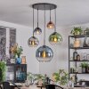 Koyoto Pendellampa, kullampa, Pendelbelysning Blå, Krom, Grön, Klart, Kopparfärg, Rökfärger, 5-ljuskällor