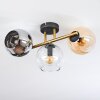 Koyoto Taklampa, kullampa Guld, Svart, 3-ljuskällor