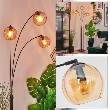 Koyoto kullampa, Golvlampa Amber, 3-ljuskällor