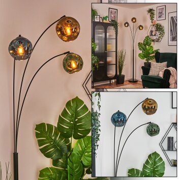 Ripoll kullampa, Golvlampa Blå, Guld, Grön, 3-ljuskällor