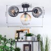 Koyoto Taklampa, kullampa Amber, Klart, Rökfärger, 3-ljuskällor