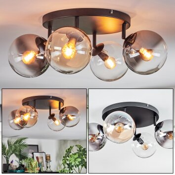 Gastor Taklampa, kullampa Amber, Klart, Rökfärger, 4-ljuskällor