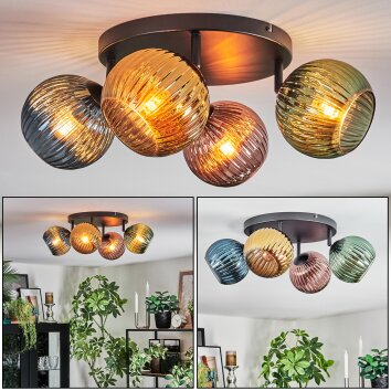 Koyoto Taklampa, kullampa Blå, Guld, Grön, Kopparfärg, 4-ljuskällor