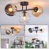 Koyoto Taklampa, kullampa Amber, Krom, Klart, Rökfärger, 3-ljuskällor