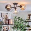Koyoto Taklampa, kullampa Amber, Krom, Klart, Rökfärger, 3-ljuskällor