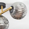Ripoll Taklampa, kullampa Guld, Svart, 3-ljuskällor