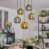 Koyoto Pendellampa, kullampa, Pendelbelysning Guld, Svart, 5-ljuskällor