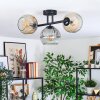 Ripoll Taklampa, kullampa Amber, Klart, Rökfärger, 3-ljuskällor