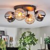 Koyoto Taklampa, kullampa Amber, Krom, Rökfärger, 4-ljuskällor