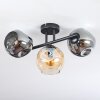 Ripoll Taklampa, kullampa Amber, Rökfärger, 3-ljuskällor