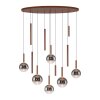 Paul Neuhaus BOWL Pendelbelysning LED Brun, 12-ljuskällor