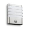 Philips Lampor Raccoon Vägglampa LED Silver, 1-ljuskällor, Rörelsedetektor