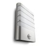 Philips Lampor Raccoon Vägglampa LED Silver, 1-ljuskällor, Rörelsedetektor