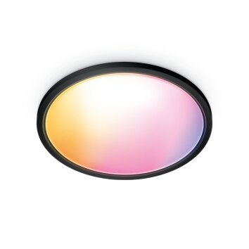 Philips Lampor SuperSlim Taklampa LED Svart, 1-ljuskällor, Färgväxlare