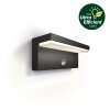 Philips Lampor Bustan vägglampa utomhus LED Antracit, 1-ljuskällor, Rörelsedetektor