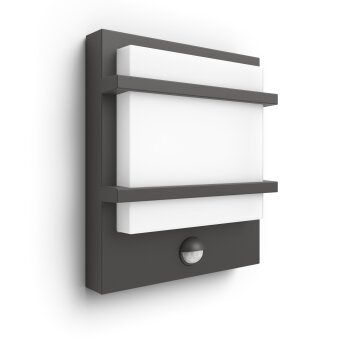 Philips Lampor Petronia vägglampa utomhus LED Antracit, 1-ljuskällor