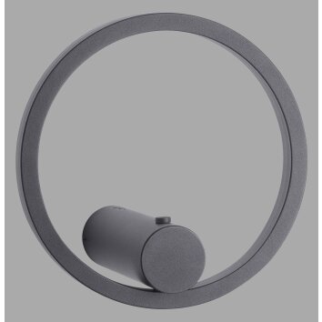 Leuchten Direkt ARCHIE Vägglampa LED Antracit, 1-ljuskällor, Fjärrkontroll