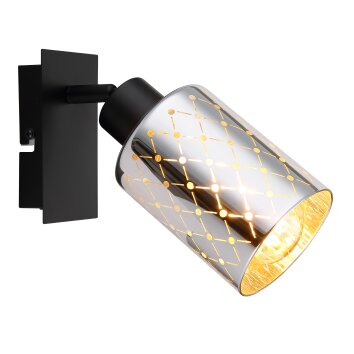 Globo Alonso Vägglampa, Väggspotlight Svart, 1-ljuskällor