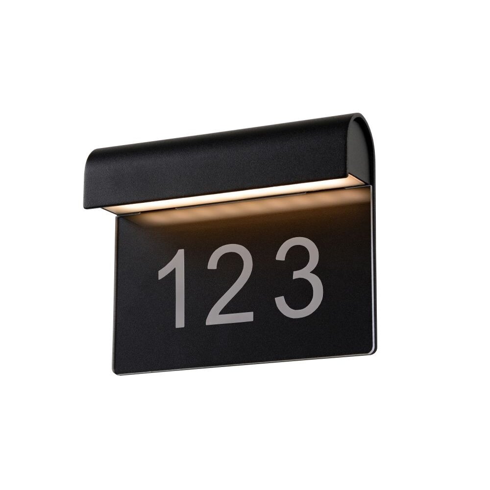 Lucide THESI Husnummer belysning, Vägglampa LED Svart, 1-ljuskällor main product photo