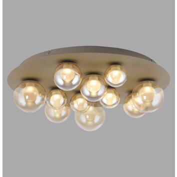 Paul Neuhaus Lampor Popup Taklampa LED Brons, 11-ljuskällor, Fjärrkontroll