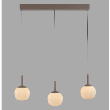 Leuchten Direkt NAMI Pendelbelysning LED Sandfärgad, 3-ljuskällor