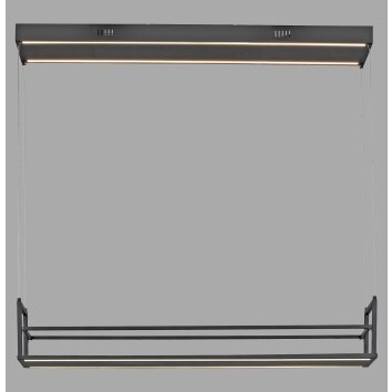 Leuchten Direkt SONTURA Pendelbelysning LED Svart, 2-ljuskällor